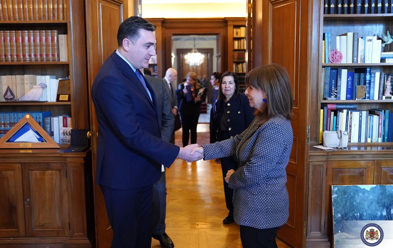 The Georgian Foreign Minister, Ilia Darchiashvili, held a meeting with the President of the Republic of Greece, Katerina Sakellaropoulou.